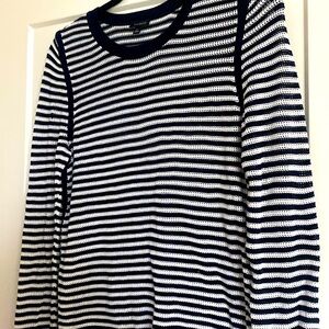 Talbots long sleeve stripe cotton sweater Small